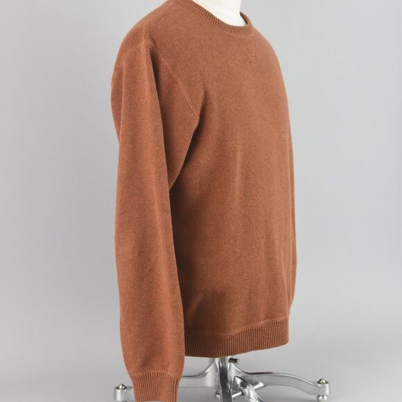 Eddie Bauer Orange Crewneck Cotton Sweater Men's Large - Picture 7 of 9